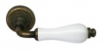 Ручки дверные  Luxury СС-3 CERAMICA OBA/CHAMP ант. бронза/шампань