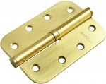 Петля дверная Morelli MSD-C 100x70x2,5 SG L разъёмная левая скругленная (золото)