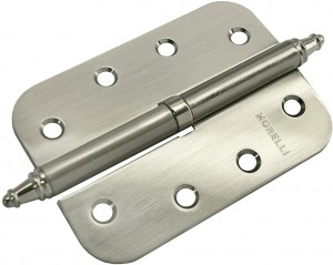 Петля дверная Morelli MS-C 100 x70 x 2,5 SN L разъёмная левая скругленная с короной (никель) Петля дверная Morelli MS-C 100 x70 x 2,5 SN L разъёмная левая скругленная с короной (никель)